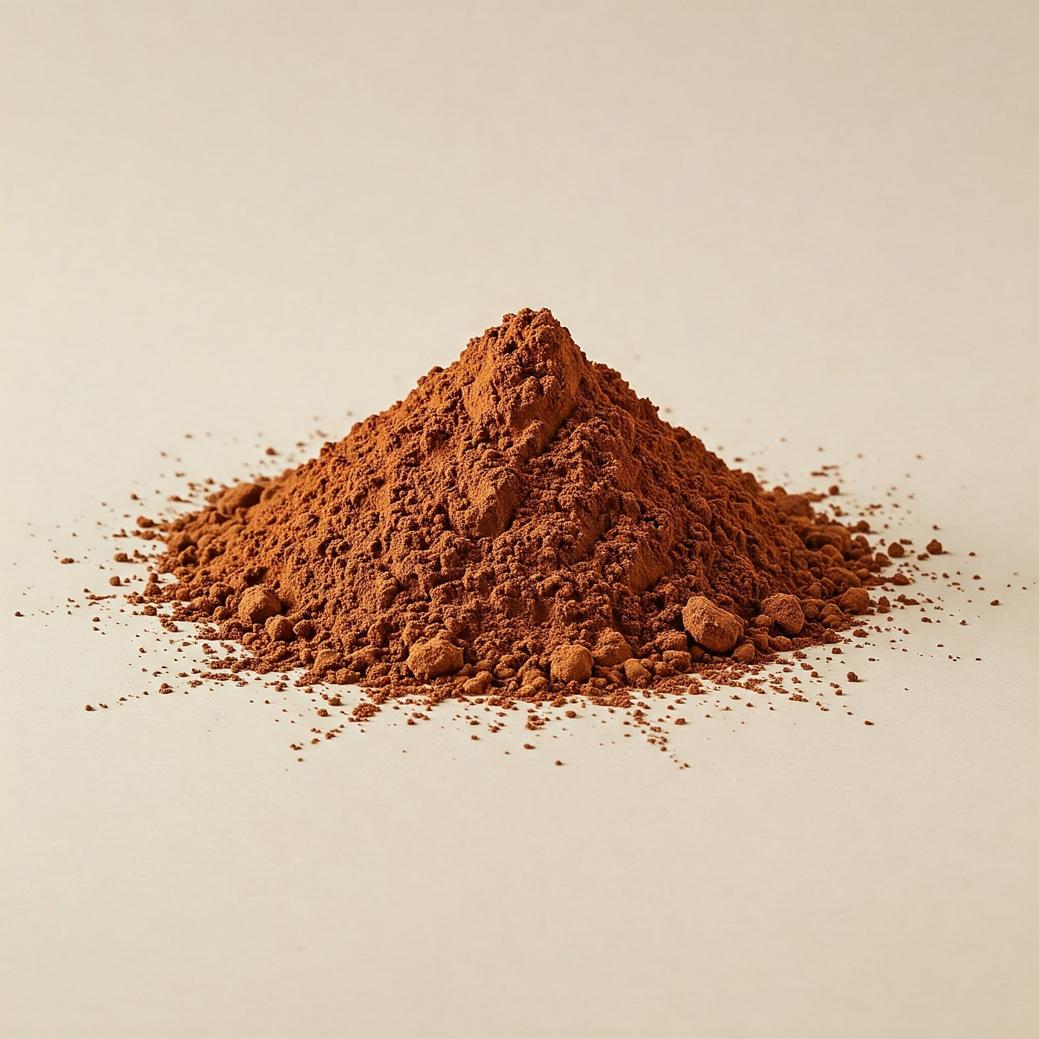 Organic cocoa powder, defatted and alkalized